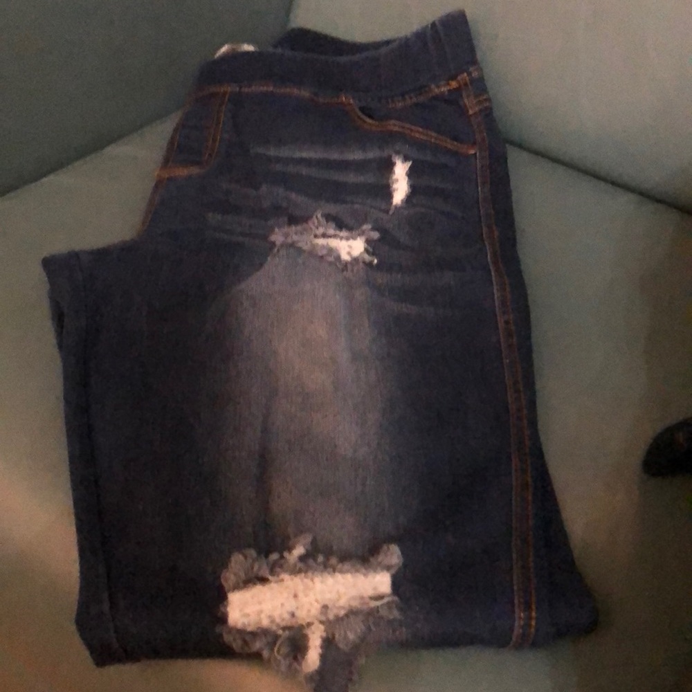 Ripped distress plus size jean